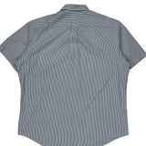 Ralph Lauren Striped Short Sleeve Shirt - XL Blue Cotton