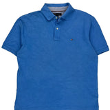 Tommy Hilfiger Polo Shirt - Large Blue Cotton