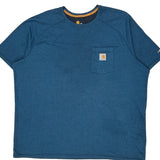 Carhartt T-Shirt - 2XL Blue Cotton