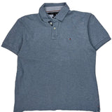 Tommy Hilfiger Polo Shirt - Large Blue Cotton