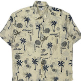 Pierre Cardin Hawaiian Shirt - XL Blue Viscose