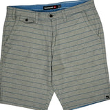 Quiksilver Striped Shorts - 34W 10L Grey Cotton Blend
