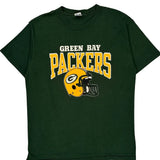 Green Bay Packers Champion Single Stitch T-Shirt - XL Yellow Cotton