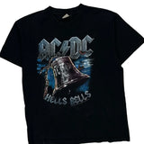 Ac/Dc Hells Bells Artimonde Band T-Shirt - Large Black Cotton