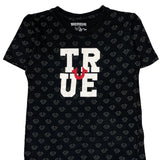 Age 10-12 True Religion T-Shirt - Large Black Cotton
