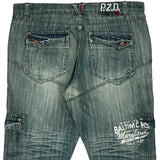 Hip Hop Point Zero Cargo Shorts - 40" Waist Dark Wash Denim