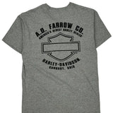 A.D. Farrow Co. Harley Davidson Graphic T-Shirt - Medium Grey Polyester Blend