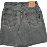 Levis Denim Shorts - 30W 10L Grey Cotton