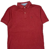 Tommy Hilfiger Polo Shirt - Medium Red Cotton