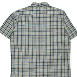 Dickies Checked Short Sleeve Shirt - XL Blue Cotton Blend