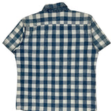Lee Checked Short Sleeve Shirt - Large Blue Cotton
