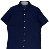 Tommy Hilfiger Slim Fit Short Sleeve Shirt - XS Navy Cotton