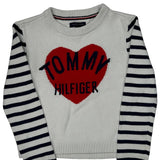 Age 8-20 Tommy Hilfiger Striped Jumper - Medium Black Cotton