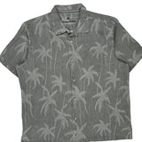 Tommy Bahama Hawaiian Shirt - Large Grey Cotton