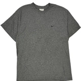 Nike T-Shirt - Large Grey Cotton