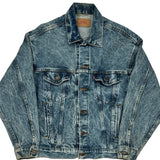 Levis Denim Jacket - Small Acid Wash Cotton