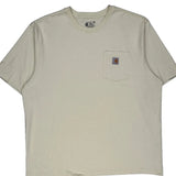 Carhartt T-Shirt - 2XL Cream Cotton