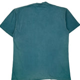 Oneita Single Stitch T-Shirt - Large Blue Cotton