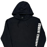 Logo On Sleeve Armani Exchange Spellout Hoodie - XL Black Cotton