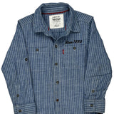 Age 6 Levis Striped Shirt - Small Blue Cotton