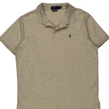 Ralph Lauren Slim Fit Polo Shirt - XL Beige Cotton