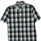Vintage Carhartt Checked Short Sleeve Shirt - Medium White Cotton