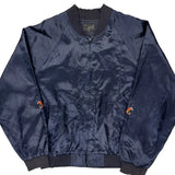 Vintage Unbranded Bomber Jacket - Large Navy Silk