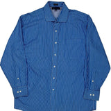 Tommy Hilfiger Striped Shirt - Large Blue Cotton