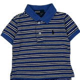 Age 9 Months Polo By Ralph Lauren Striped Polo Shirt - 3XS Blue Cotton