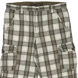 Levis Checked Cargo Shorts - 38W 12L Brown Cotton
