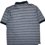 Nike Striped Polo Shirt - 2XL Blue Cotton