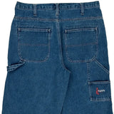 Carpenter Style B.U.M. Equipment Denim Shorts - 34W 13L Blue Cotton