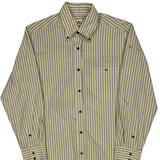 Lacoste Striped Shirt - Small Gray Cotton