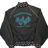Evergreen Rodeo West Ark Graphic Bomber Jacket - 3XL Black Polyester