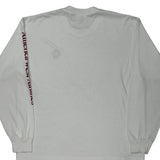 American West Airlines Tee Jays Spellout Long Sleeve T-Shirt - XL White Polyester Blend