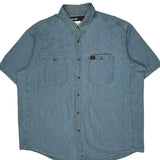 Wrangler Denim Shirt - 2XL Blue Cotton