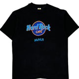 Maui Hard Rock Cafe Single Stitch T-Shirt - XL Black Cotton