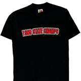 North Central Panthers Fruit Of The Loom Graphic T-Shirt - Small Red Cotton