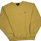 Polo By Ralph Lauren Sweatshirt - Large Yellow Cotton Blend