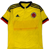 Colombia 2015 Adidas Football Shirt - Small Yellow Polyester