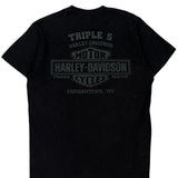 National Harley-Davidson Flat Track Races Harley Davidson Graphic T-Shirt - Medium Black Cotton
