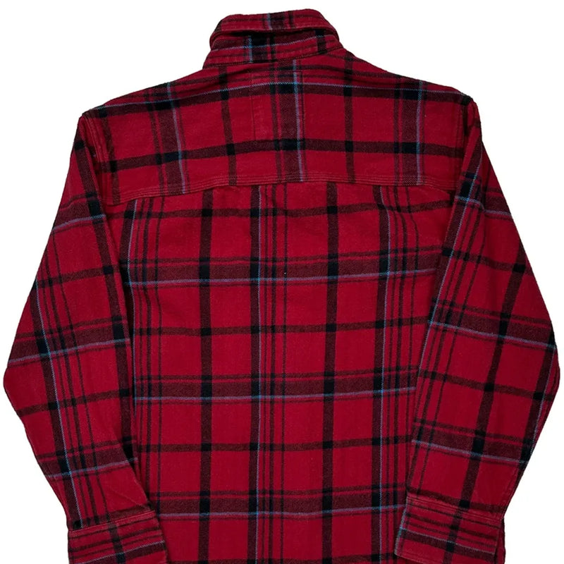 Dickies Checked Flannel Shirt - Medium Red Cotton