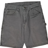 Wrangler Double Knee Carpenter Shorts - 34W 11L Grey Cotton