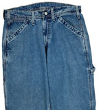 Polo By Ralph Lauren Double Knee Carpenter Jeans - 32W 31L Blue Cotton