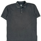 Dickies Polo Shirt - Large Gray Cotton Blend