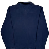 Tommy Hilfiger Striped Zip Up - Large Navy Cotton