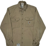 Carhartt Shirt - Medium Khaki Cotton