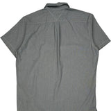 Tommy Hilfiger Short Sleeve Shirt - Large Gray Cotton