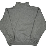 Vintage Spellout Tommy Hilfiger 1/4 Zip - XL Grey Cotton Blend