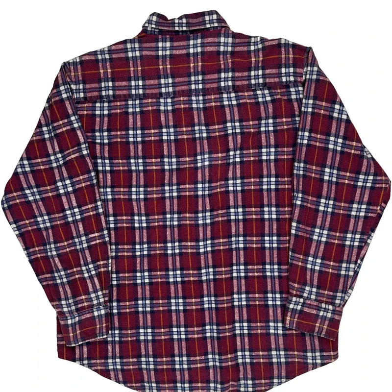 Dickies Checked Flannel Shirt - Large Blue Cotton